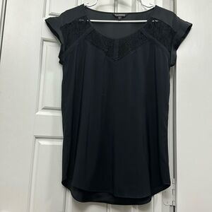 Black Cap Sleeve Top